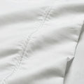 White 600 Thread Count Cotton Blend Bed Sheet Set Imperia embroidery detail close-up texture.