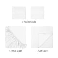 White 700 Thread Count Egyptian Cotton Sateen Bed Sheet Set included items overview