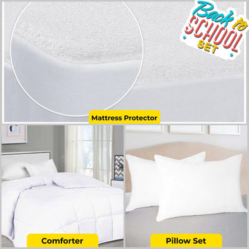 Superior Basics Bedroom Set, Room Bedding Sets, King, White