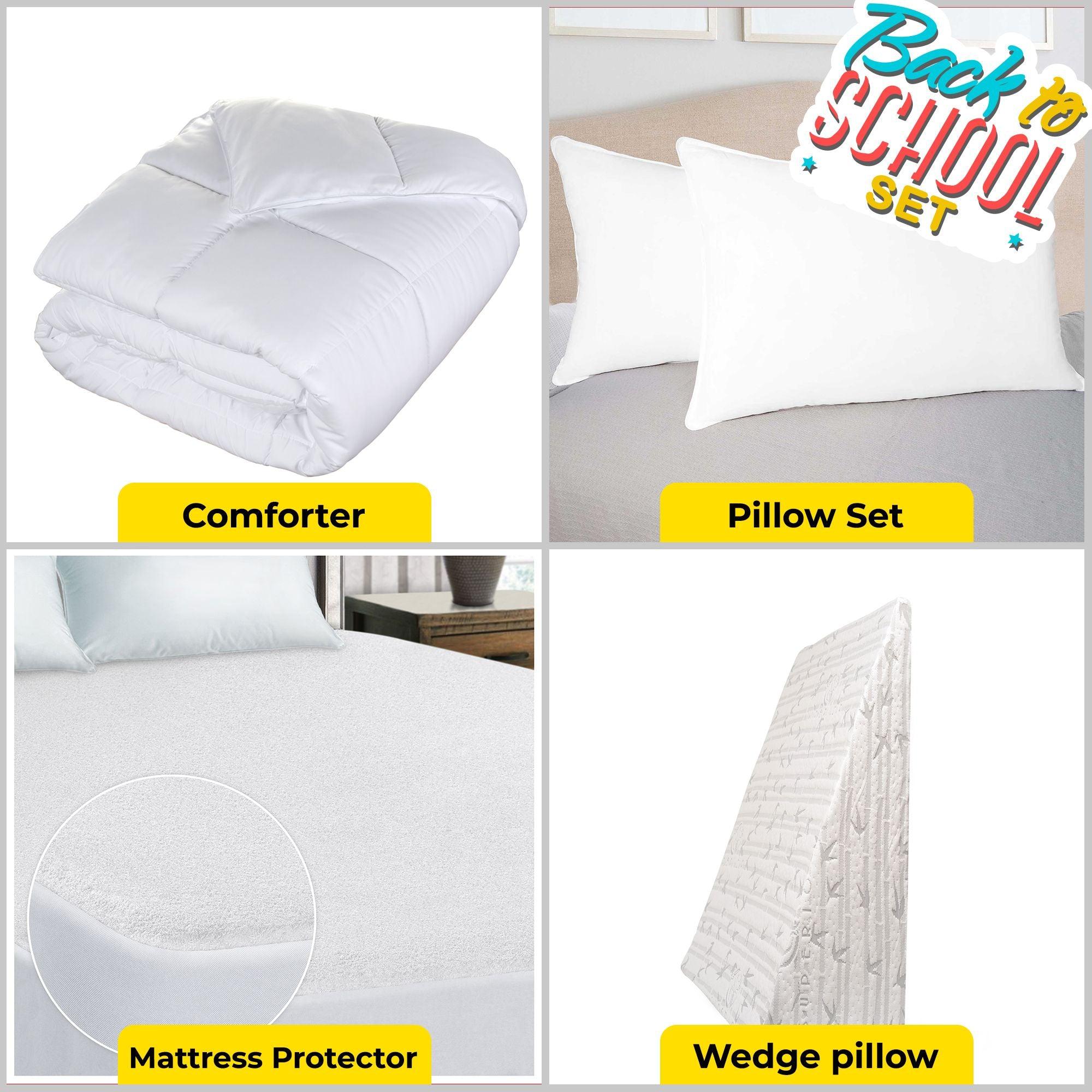 Superior Basics Bedroom Set, Bedding, Full/ Queen, White