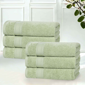 Belmont Zero Twist Cotton Medium Weight Hand Towels, Set of 6