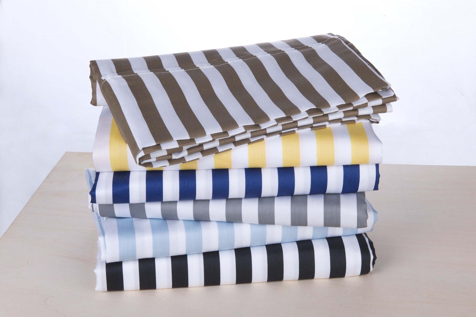 Cotton Blend Cabana Stripe 2 Piece Pillowcase Set