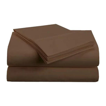 Brushed Microfiber Woven Microfiber Sheet Set - CHOCOLATE - beddingbag.com