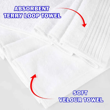 Atlas Cotton Plush Absorbent Heavyweight 8 Piece Towel Set