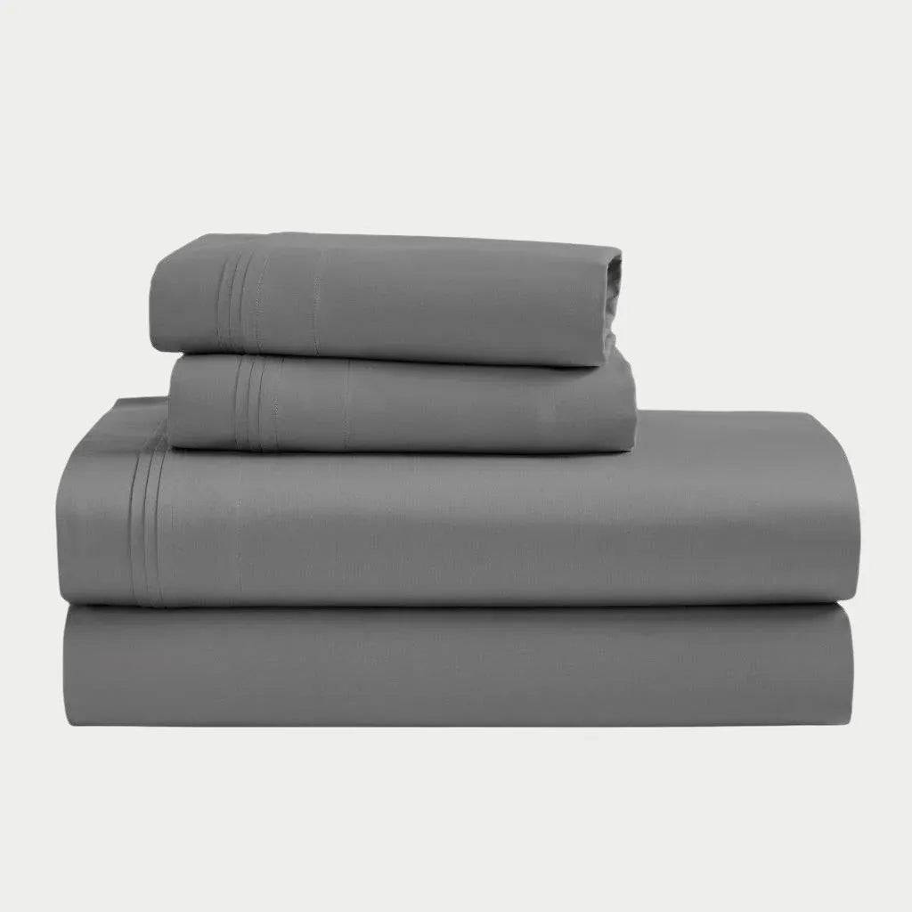 Egyptian Cotton Sateen Sheet Set 1500 Thread Count Grey