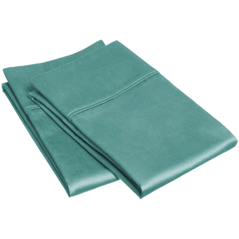Egyptian Cotton 400 Thread Count Solid Luxury Pillowcases, Set of 2
