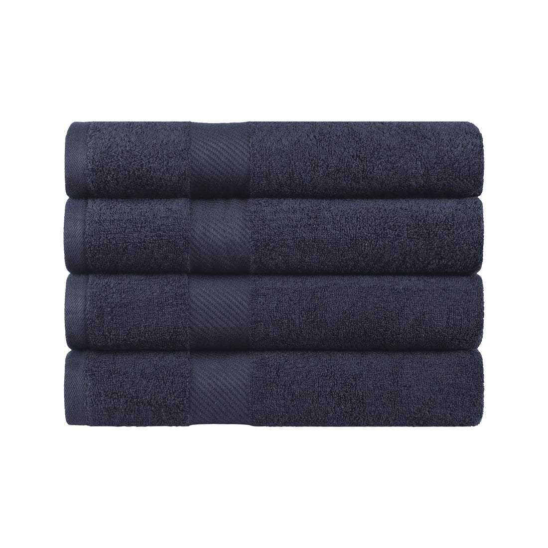 Egyptian Cotton Dobby Border Medium Weight Bath Towel Set of 4