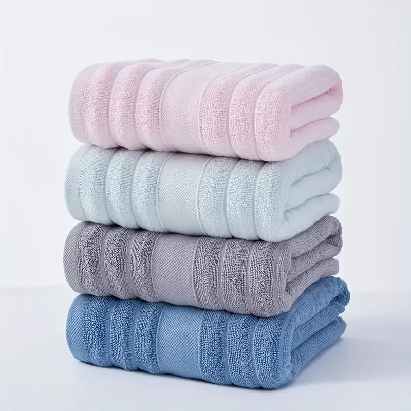 Soft Skin-Friendly Cotton Bath Towels | Pack of 4