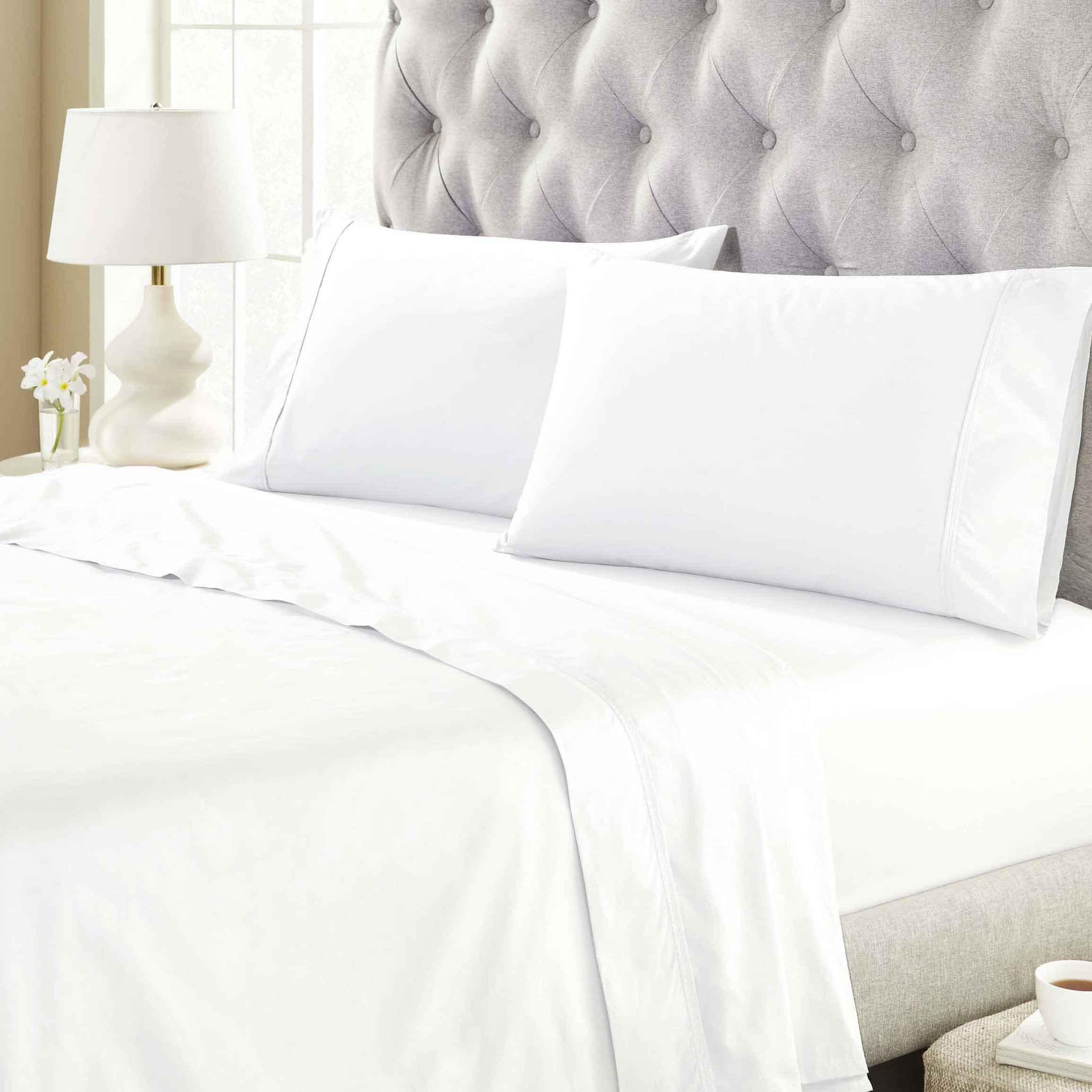 Gina Organic Cotton 300 Thread Count Percale Flat Bed Sheet
