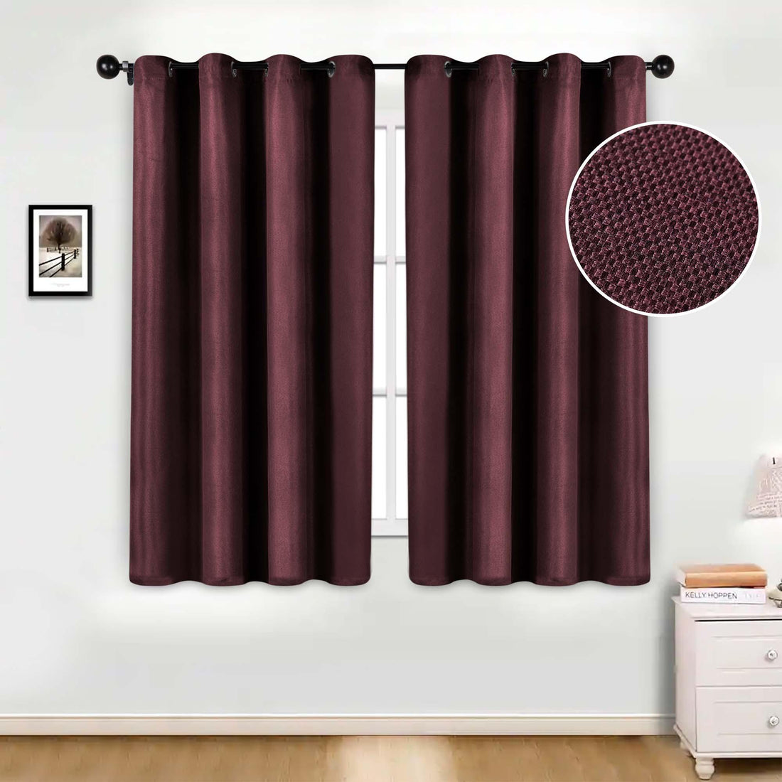 Jaxon Textured Blackout Curtain Set of 2 Panels