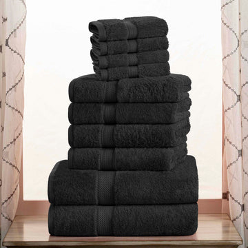 10-Piece Egyptian Cotton Plush Towel Set - Madison