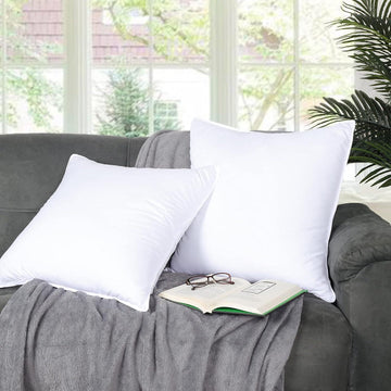 Medium Density Down Alternative Solid Euro Pillows, Set of 2 and 4