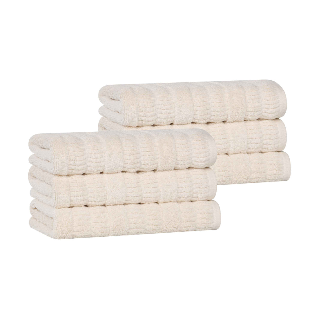 Mika Smart Twist Viscose Cotton Blend Solid Hand Towels, Set of 6