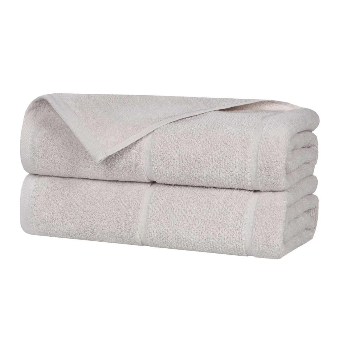 Mile Smart Twist Viscose Cotton Blend Solid Bath Sheets, Set of 2