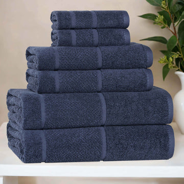 Mile Smart Twist Cotton Blend Towel Set 6-Piece