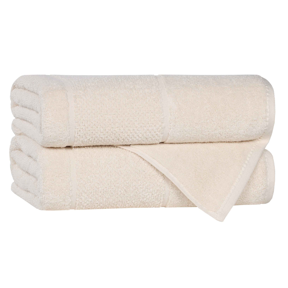 Viscose Cotton Blend Solid Bath Towel Set of 2
