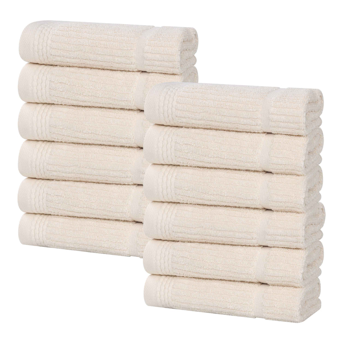 Milo Smart Twist Viscose Cotton Blend Face Towels Washcloths Set of 12