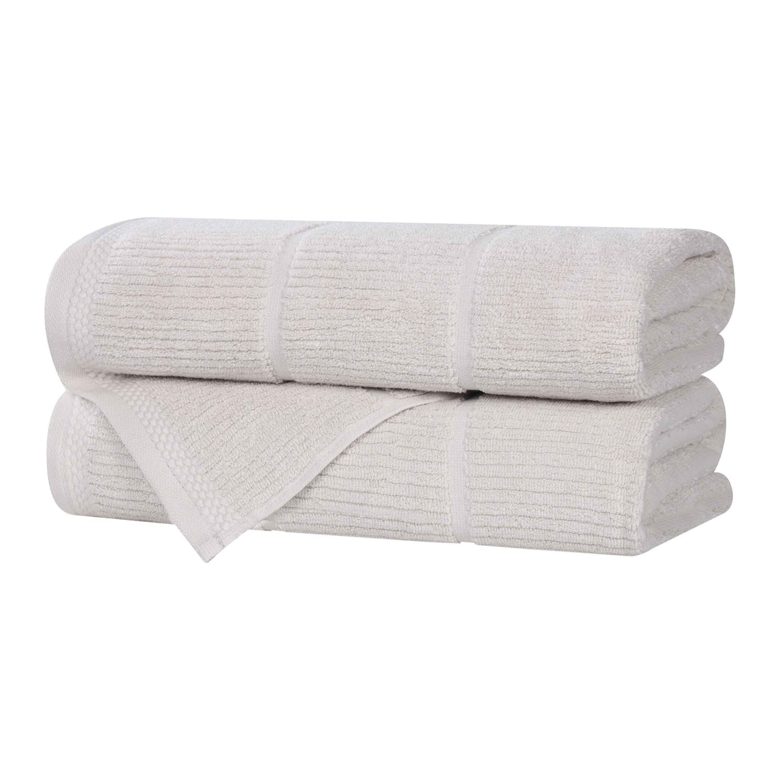 Viscose Cotton Blend Ribbed Bath Towel Set of 2