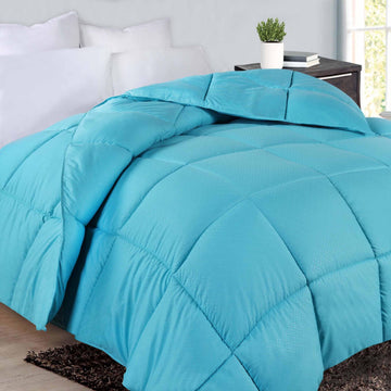 Monochrome Basketweave Plush Microfiber Down Alternative Comforter