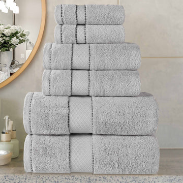 Egyptian Giza Cotton Plush Soft Towel Set 6 Piece