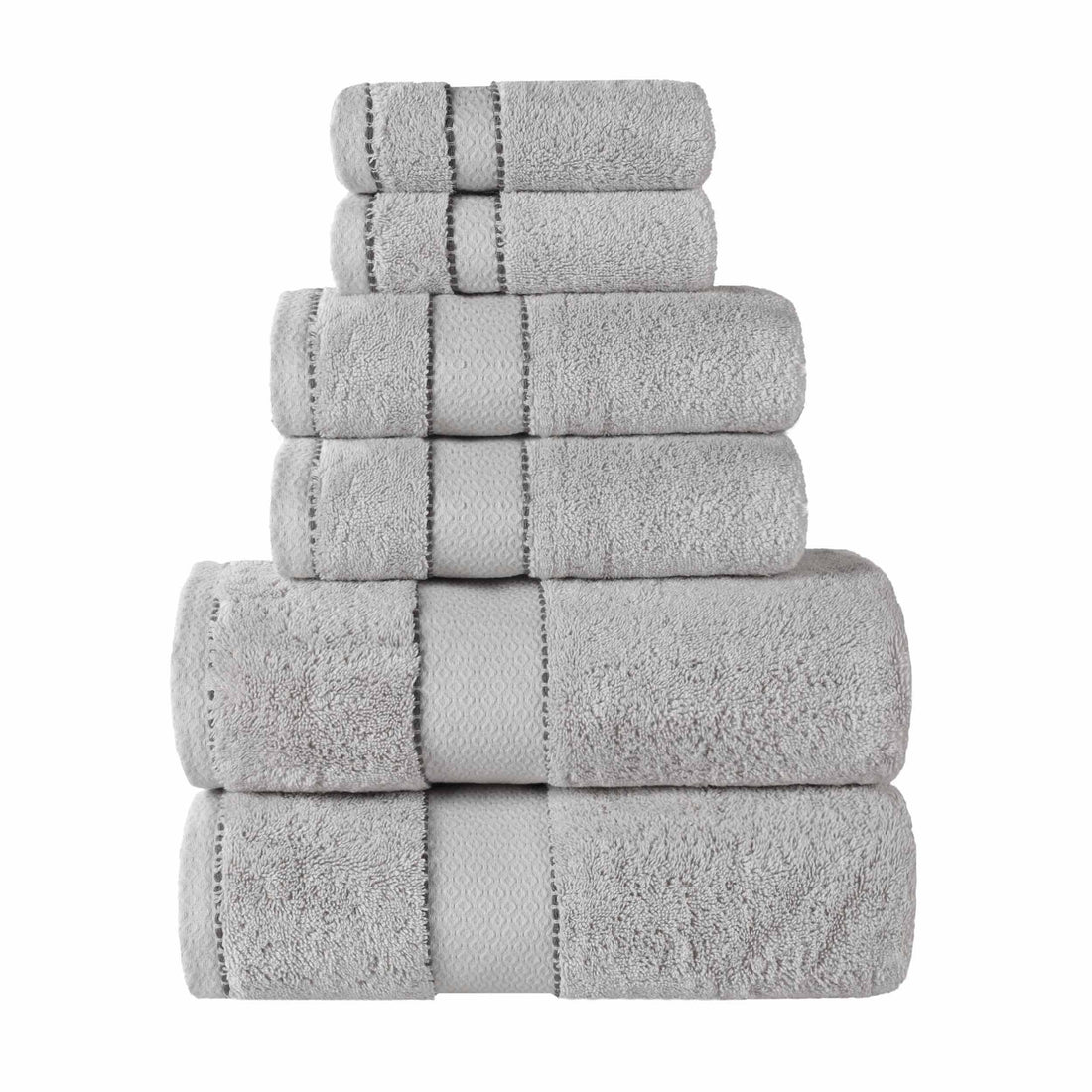 Egyptian Giza Cotton Plush Soft Towel Set 6 Piece