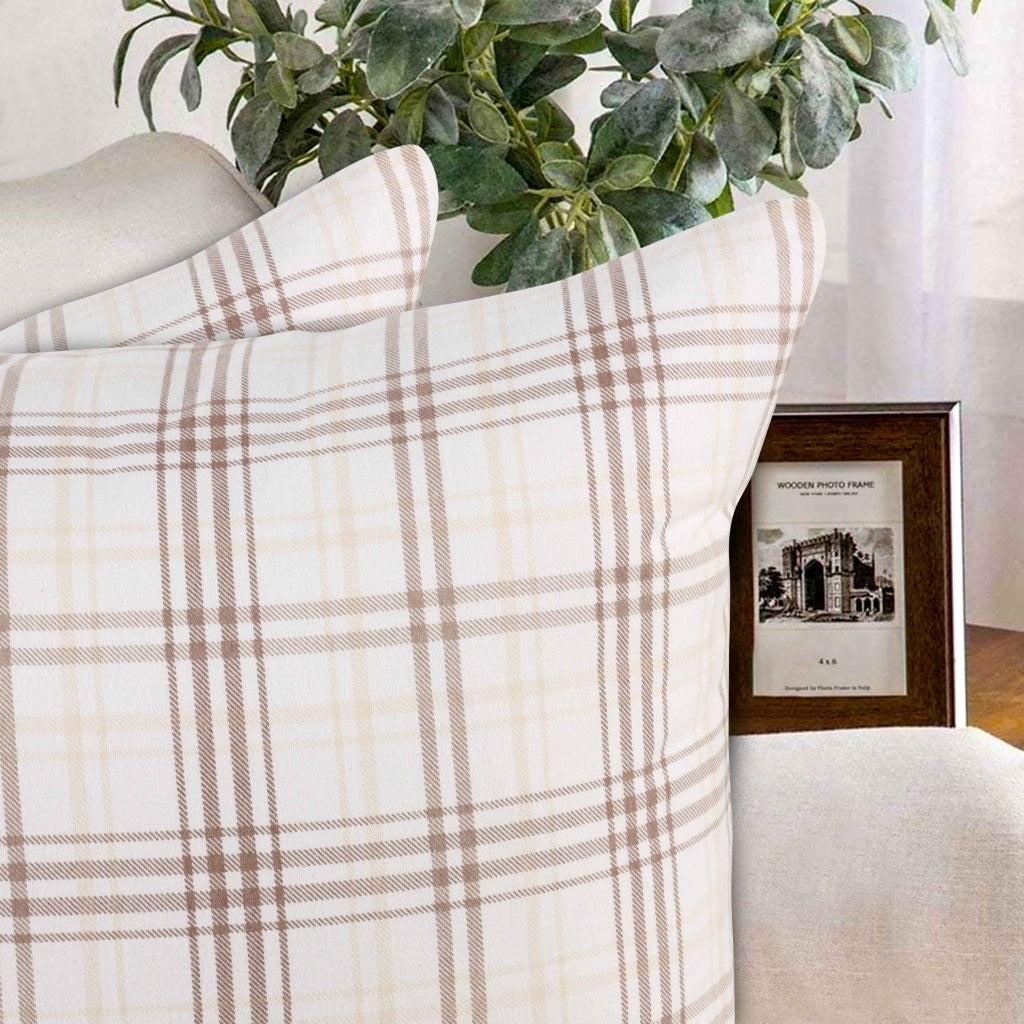 Plaid Flannel Cotton Classic Modern Farmhouse Pillowcases, Set of 2