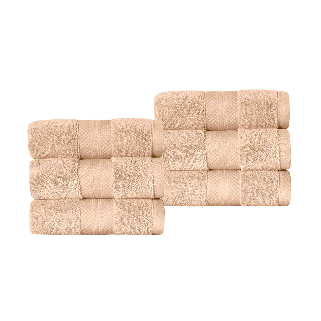 Superior Premium Turkish Cotton 6-Piece Hand Towel Set