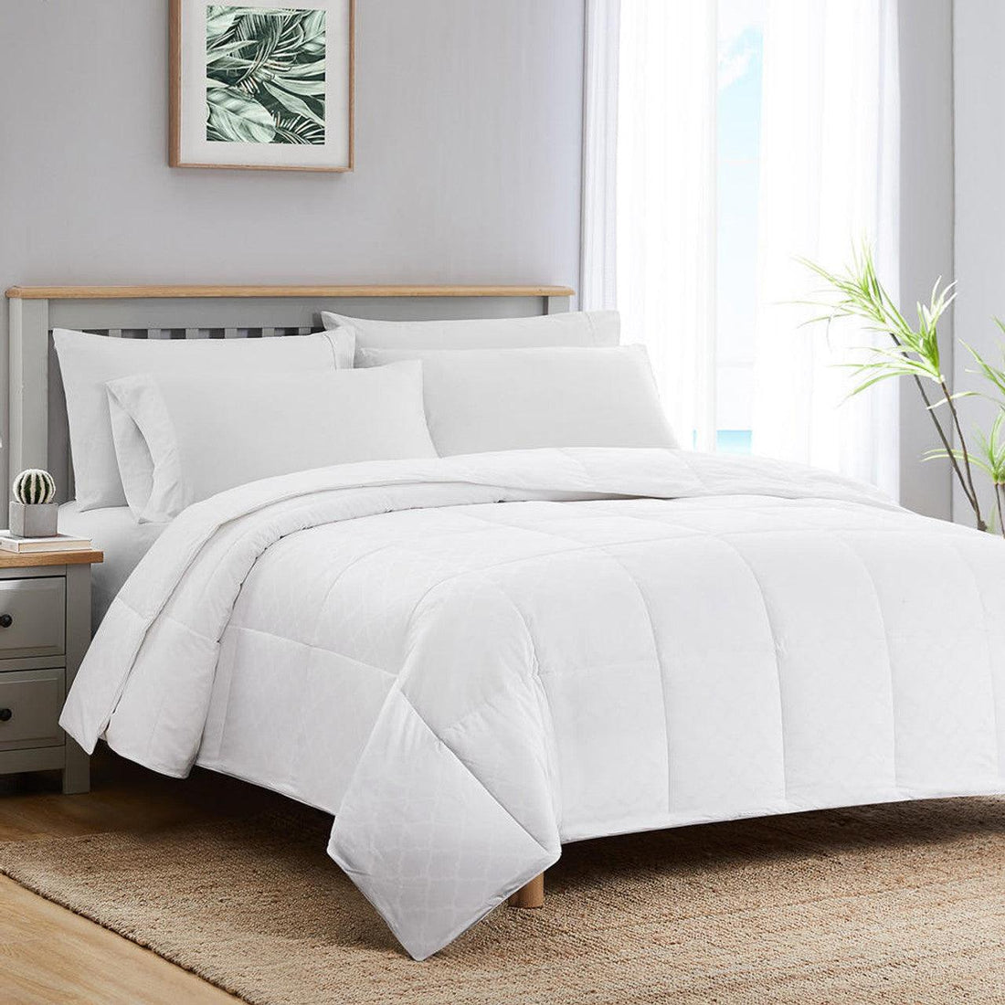 All Season Comfort Down Alternative Oversized Comforter with Duvet Tabs (Hypoallergenic) - beddingbag.com