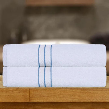 Ultra Plush Turkish Cotton Absorbent Solid 2 Piece Bath Sheet Set