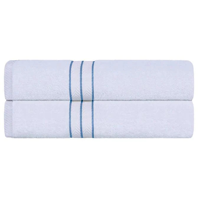 Ultra Plush Turkish Cotton Absorbent Solid 2 Piece Bath Sheet Set