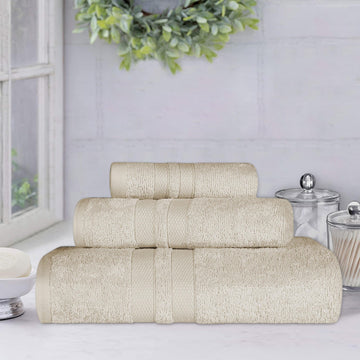 Ultra-Soft Cotton Absorbent Quick-Drying 3 Piece Towel Set