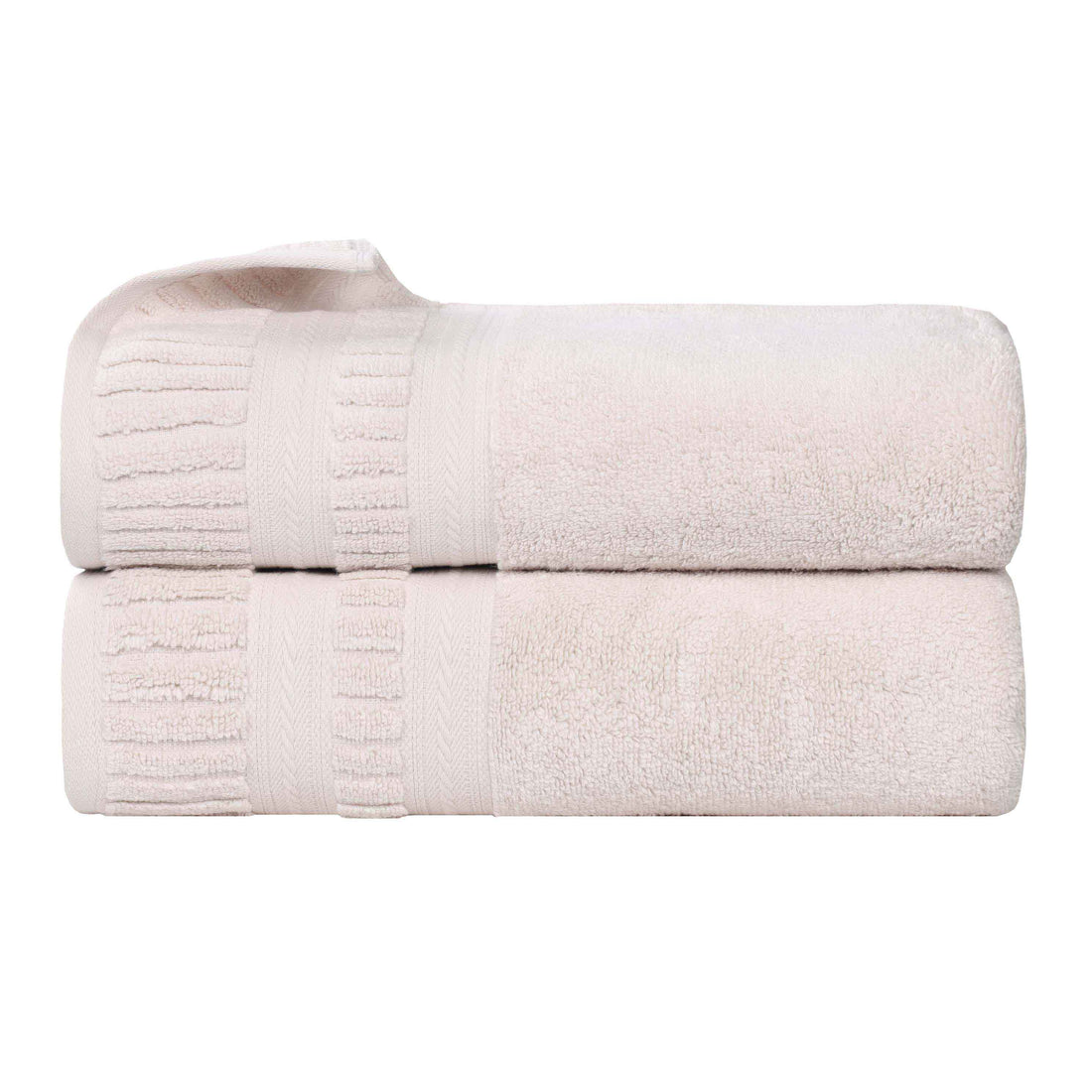 Zero Twist Cotton Medium Weight Soft Bath Towel Set of 2